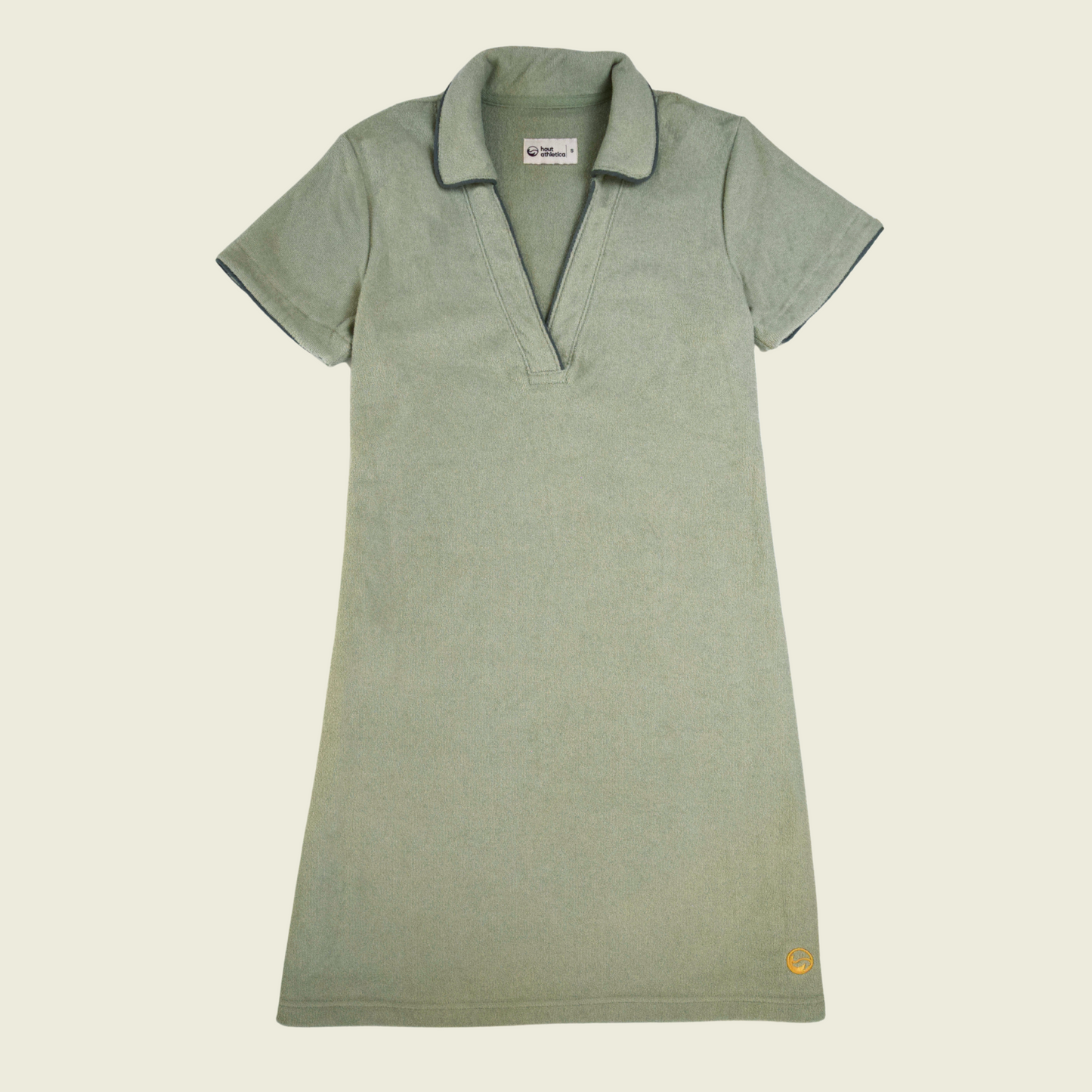 Sage Terry Cloth Polo Dress