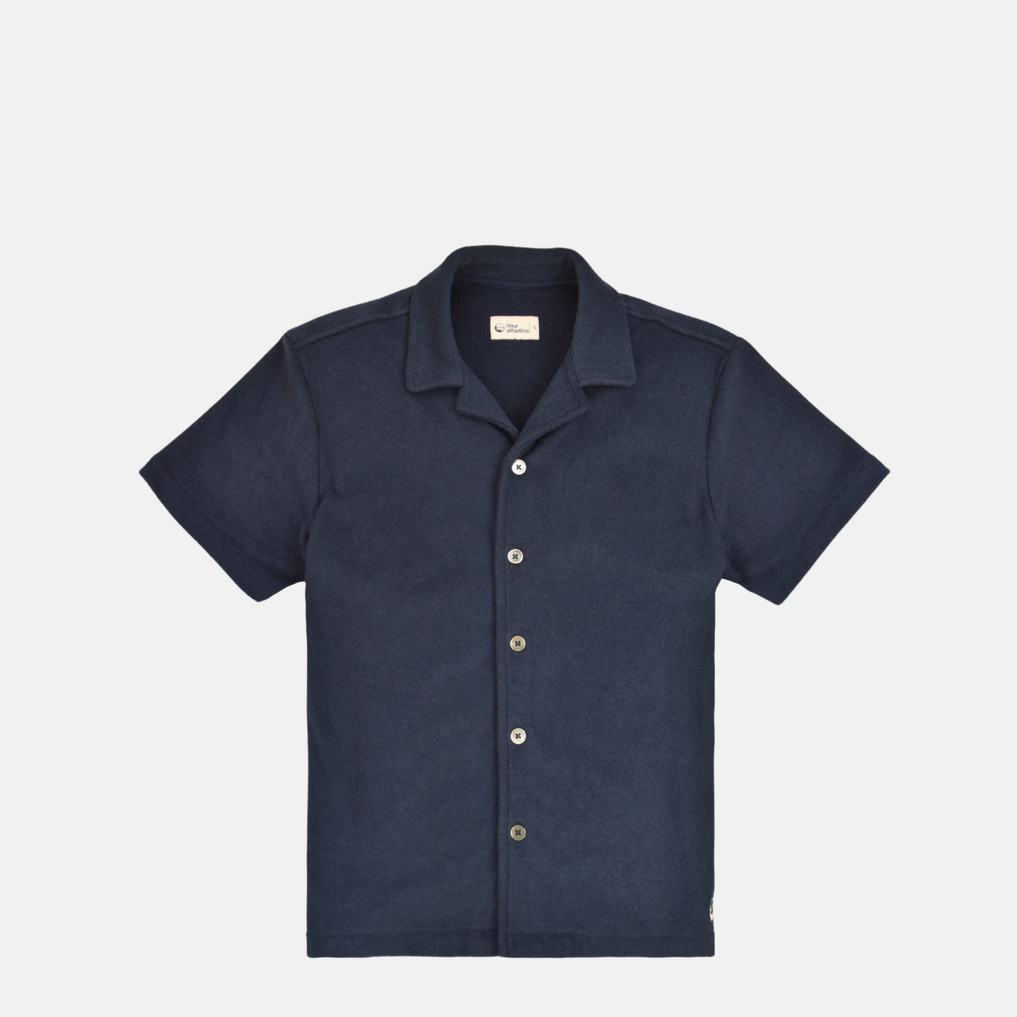 Navy Toweling Terry Cabana Shirt