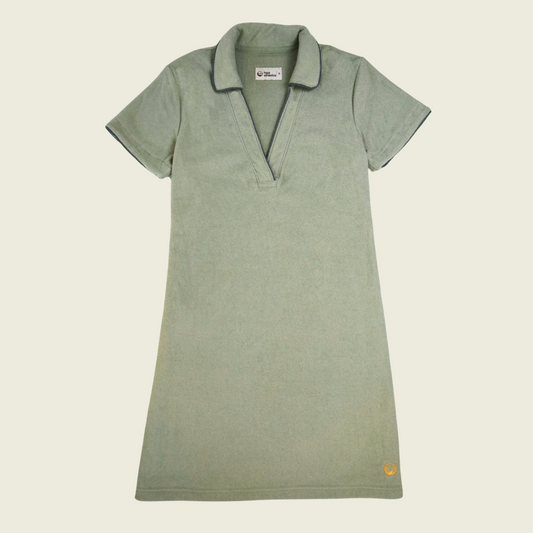 Sage Terry Cloth Polo Dress